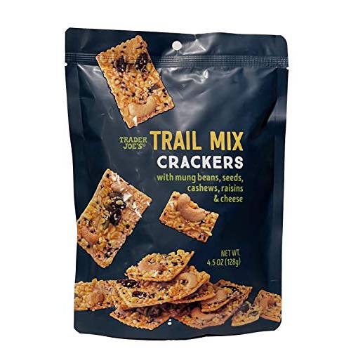 Trader Joe’s Trail Mix Crackers with Mung Beans, Seeds, Cashews, Raisins & Cheese - 4.5oz (128g)