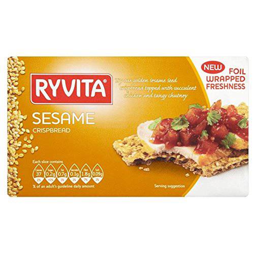 Ryvita Sesame Rye Crispbread (250g) - Pack of 2
