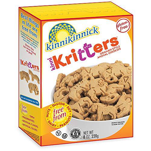 Kinnikinnick KinniKritters Gluten Free Graham Style Animal Cookies, 8oz/220g (Pack of 6)