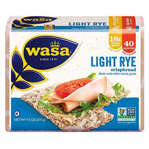 Wasa Light Rye Crispbread, 9.5 Ounce (Pack of 12)