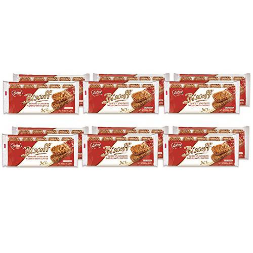 Lotus Biscoff Cookies, Caramelized Biscuit Cookies, 240 Cookies (20 Airline Size XL Two-Pack), 8.8 Ounce (Pack of 12)