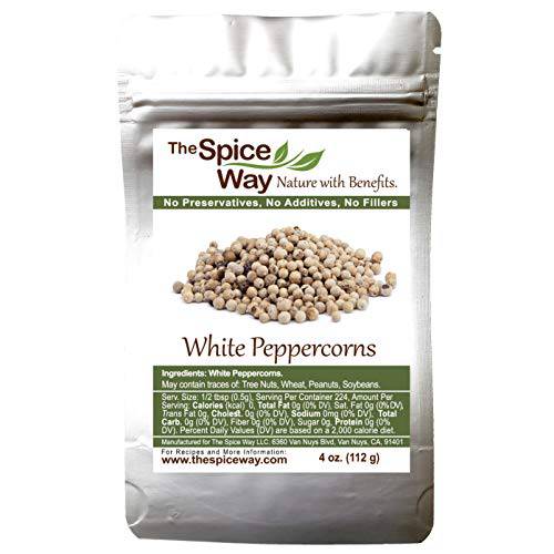 The Spice Way White Peppercorns - 4 oz
