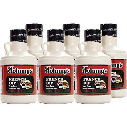 Johnny’s French Dip Au Jus Concentrated Sauce, 8 Fl Oz (Pack of 6)