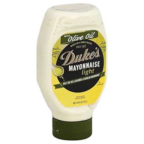 Dukes Mayonnaise, Light, with Olive Oil 18 OZ. ( 2 PACK )
