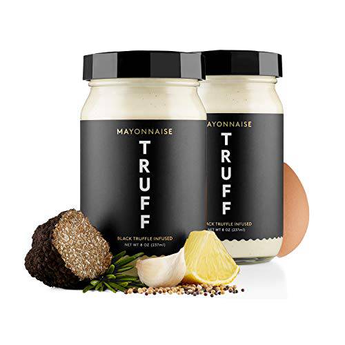 TRUFF Mayo, Gourmet Mayonnaise made with Black Winter Truffles, Sunflower Oil and Organic Eggs | Umami Flavor for Savory Spreads, Salads, Non-GMO, Gluten Free | Original with Premium Box - Bundle of 2