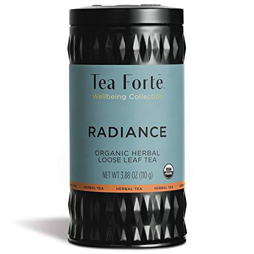 Tea Forte Radiance Organic Herbal Tea with Rosemary and Citrus, Makes 35-50 Cups, 3.88 Ounce Loose Leaf Tea Canister