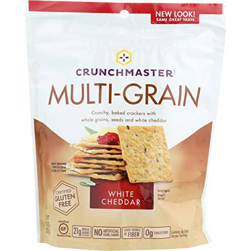 Crunchmaster Gluten Free Crackers, White Cheddar Flavor, 4.5-Ounce (Pack of 4)
