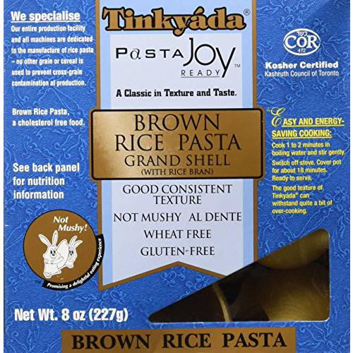 Tinkyada Brown Rice Pasta Grand Shell, 8 Ounce