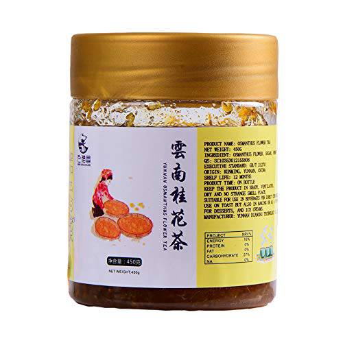 Osmanthus Flower Jam All Natural Yunnan Jam Pure Osmanthus Blended with Honey Osmanthus Petal Jam Osmanthus Tea 15.9 oz