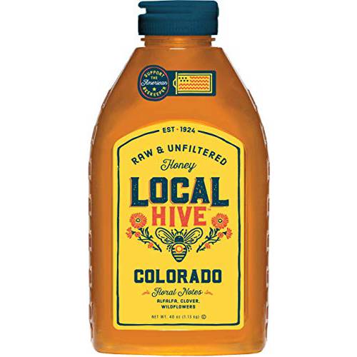 Local Hive, Raw and Unfiltered Honey, 100% U.S. Colorado Blend , 40oz