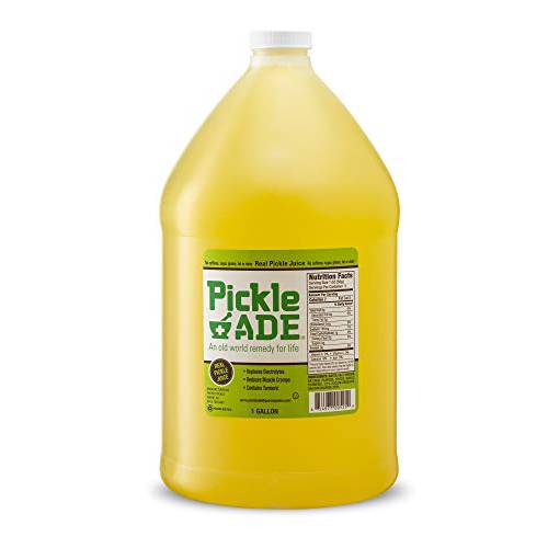 PickleAde, Dill Pickle Brine Juice, Replaced Electrolytes and Reduces Muscle Cramps, 1 Gal (128oz)