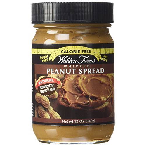 Walden Farms Whipped Peanut Spread, Fat and Calorie Free Nut Butter, Natural Fresh Roasted Nuts, Smooth and Creamy Classic Flavor, 12 oz