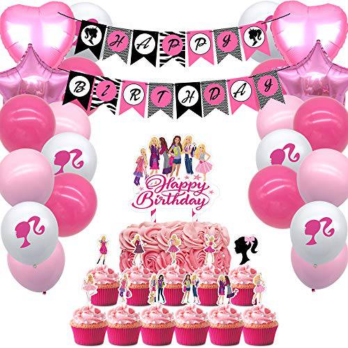 Party Favors Girl Party Supplies Cake Toppers Balloons Banners Cake Toppers Decorations Girls Theme Birthday Party
