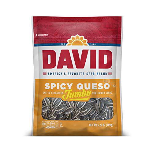 DAVID Seeds Jumbo Sunflower, Limited Edition Javier Baez Spicy Queso, 5.25 oz