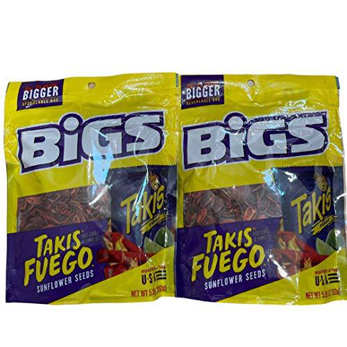 Big’s Takis Sunflower Seeds 5.35 oz Bag (Pack of 2) Keto Friendly