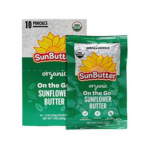 SunButter Sunflower Butter Organic, 1.1 Oz - 10 Count (Pack of 3)
