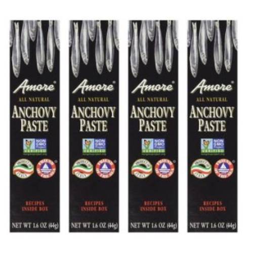Amore - Italian Anchovy Paste, (4)- 1.6 oz. Tubes