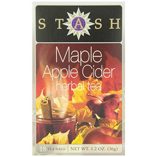 Stash Tea Maple Apple Cider Herbal Tea - Naturally Caffeine Free, Non-GMO Project Verified Premium Tea with No Artificial Ingredients, 18 Count (Pack of 6) - 108 Bags Total