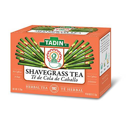 Tadin Shavegrass Herbal Tea, Caffeine Free, 24 Tea Bags Per Box, Pack of 6 Boxes Total
