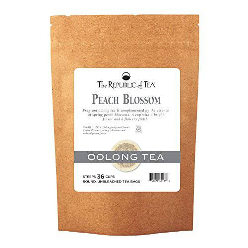 The Republic of Tea Peach Blossom Oolong Tea, 36 Tea Bag Refill