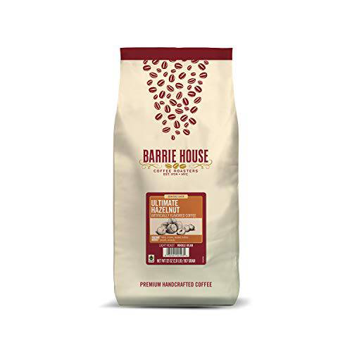 Barrie House Ultimate Hazelnut Flavored Whole Bean Coffee | Toasted and Creamy | Fair Trade Certified | 2 lb Bag | 100% Arabica Coffee Beans
