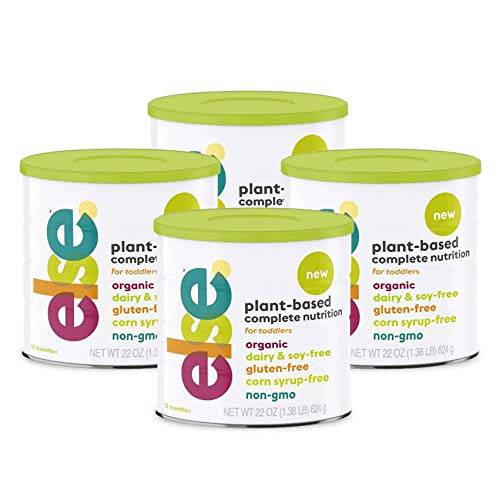 (4-Pack) Else Plant-Based Complete Nutrition Drink for Toddlers, 22 Oz., Dairy-Free, Soy-Free, Corn-Syrup Free, Gluten-Free, Non-GMO, Whole plants Ingredients, Vitamins and Minerals for 12 mo.+, Vegan, Organic