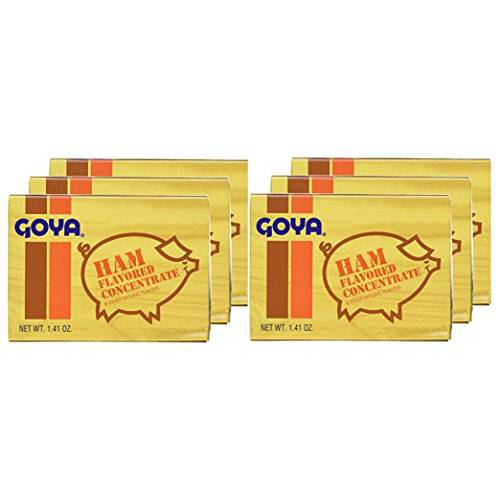 Goya Ham Flavored Concentrated Seasoning 1.41oz | Sabor a Jamon (Pack of 06)