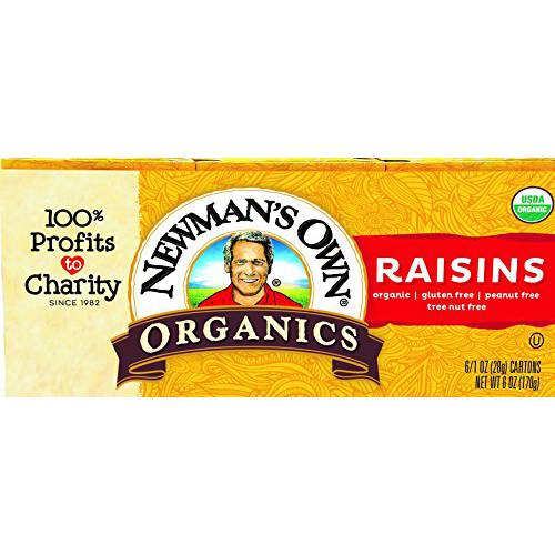Newman’s Own Organics Raisins, 1-Ounce Boxes (Pack of 6)