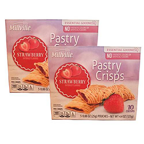 Millville Strawberry Naturally Flavored Pastry Crisps Bars - 2 Pk (20 ct)