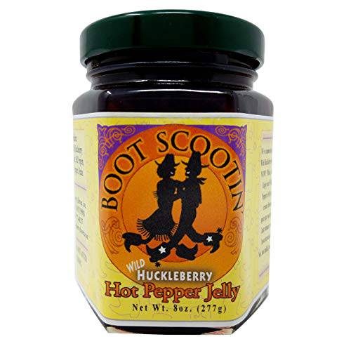Wild Huckleberry Hot Pepper Jelly 8 oz, Made in USA