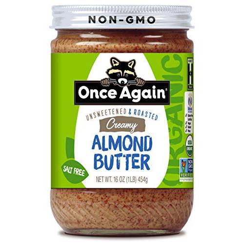 Once Again Organic, Creamy Almond Butter - Salt Free, Unsweetened - 16 oz Jar