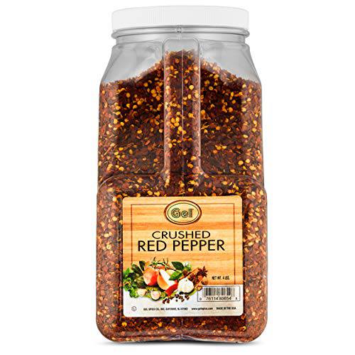 Gel Spice Crushed Red Pepper Chilli Flakes - Bulk Size - 4 Pound