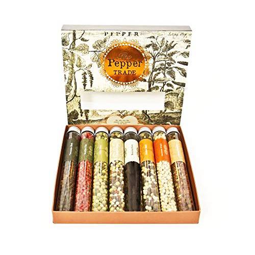 The Pepper Trade Gourmet Peppercorn Blend Collection, 8 Pack | Sampler Spice Gift Set, Use in Grinders
