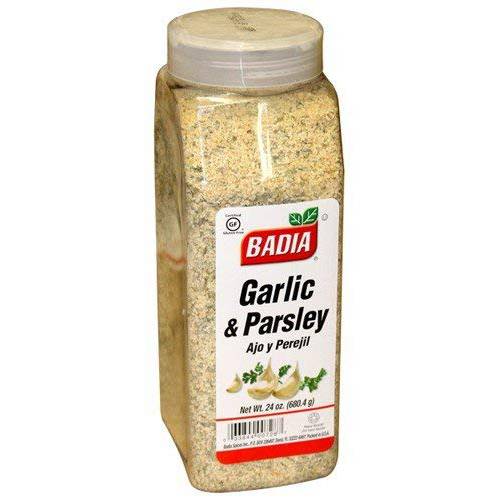 Badia Garlic and Parsley. 24 oz container. Large container