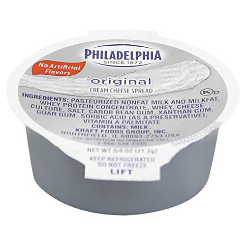 Kraft Philadelphia Original Cream Cheese Spread - Cup, 3/4 Ounce  100 per case.