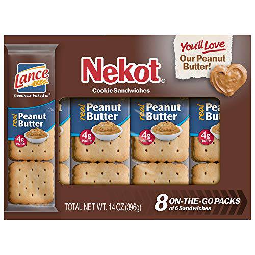 Lance Nekot Peanut Butter Cookies 14 oz 8 Count Boxes - Single Pack