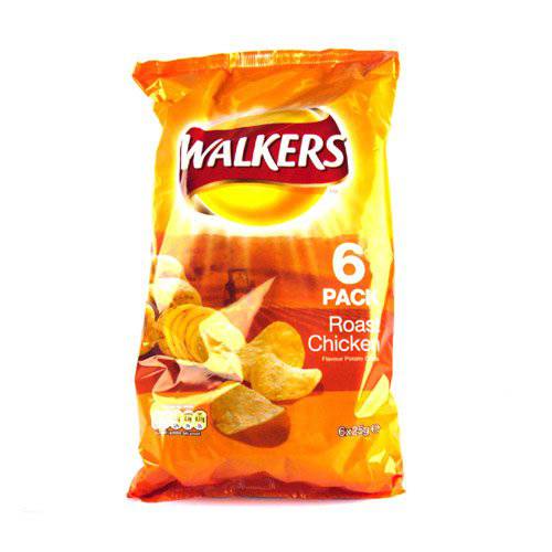 Walkers Roast Chicken Crisps 6 Pack 150g