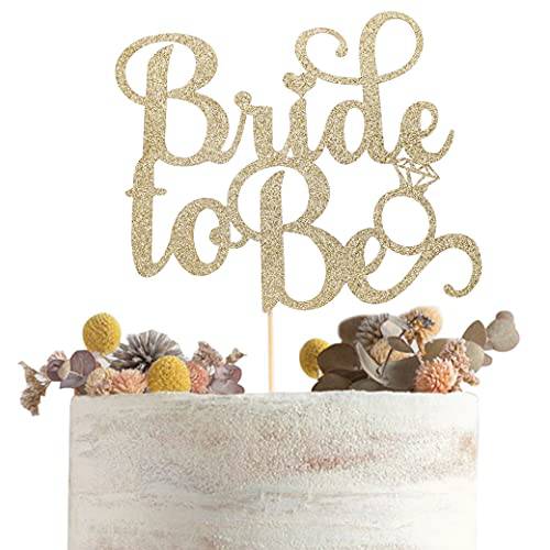 Gold Bridal Shower Cake Topper - Bridal Shower Decorations, Gold Bride to Be Cake Topper,Best Bridal Wedding Supplies