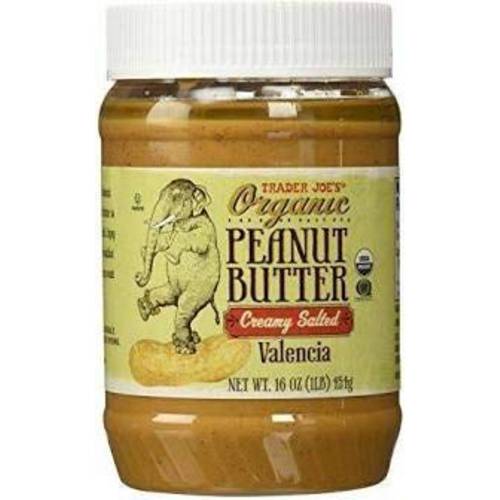 Trader Joe’s Organic Peanut Butter Creamy Salted Valencia 1 lb (CASE OF 2)