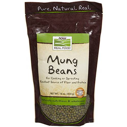 NOW Foods, Mung Beans, For Cooking and Sprouting, Excellent Source of Protein and Fiber, Grown in the USA, 1-Pound (Packaging May Vary)