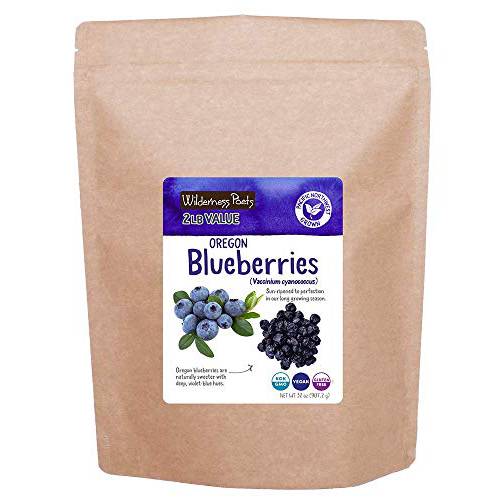 Wilderness Poets, Oregon Blueberries (Sweetened with Apples) - Certified Organic, Whole Dried Fruit (2 Pound - 32 Ounce)