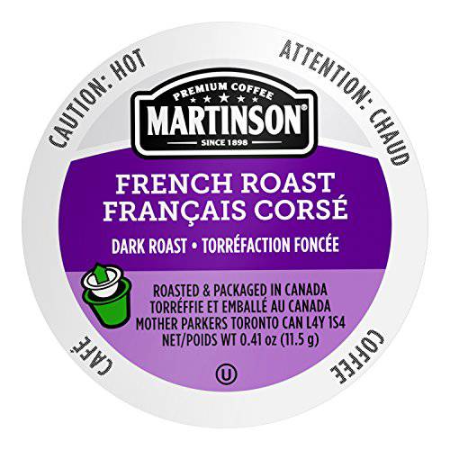 Martinson Single Serve Coffee Capsules, French Roast, Compatible with Keurig K-Cup Brewers, 24 Count