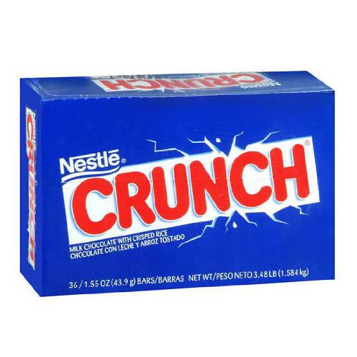 Nestle Crunch Chocolate Bar 36pk (1.6oz Per Pack) Made in Canada