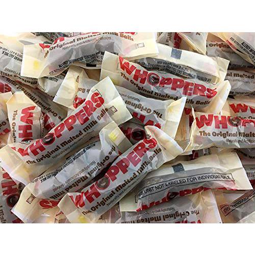 WHOPPERS Candy, Chocolate Covered Malted Milk Balls, Fun Size 3 Balls Pack (Pack of 4 Pounds)