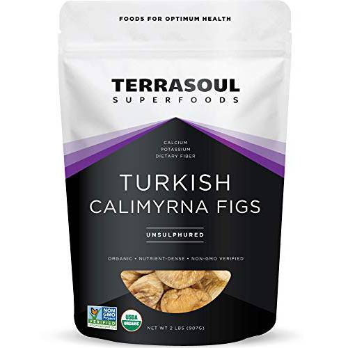 Terrasoul Superfoods Organic Smyrna Turkish Figs, 2 Lbs - No Added Sugar | Unsulphured | Perfectly Dried