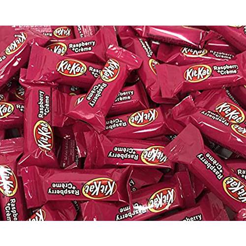 Kit Kat Raspberry Creme Bar, Miniature Crisp Wafers In Raspberry Flavored White Creme, Pink Individually Wrapped Chocolate Bars, Bulk Pack 2 Pounds