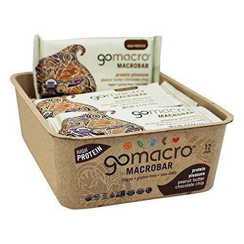 Gomacro Organic Macrobar - Peanut Butter Chocolate Chip -2.5 Oz (Pack of 12)