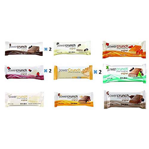 Power Crunch Protein Energy Bar Variety All 9 Flavors 12 Pack (Pack of 12)