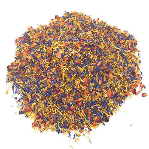 Spring Flower Blend – Edible Rose, Cornflower and Marigold - All natural, Culinary grade (0.35oz) - Edible flowers - Premium Quality - Perfect for Beverages, Cakes and Culinary Delights