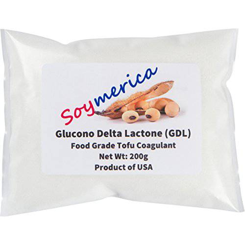 Soymerica Tofu Coagulant - 200g Premium Glucono Delta Lactone (GDL). Food Grade. 100% Product of USA